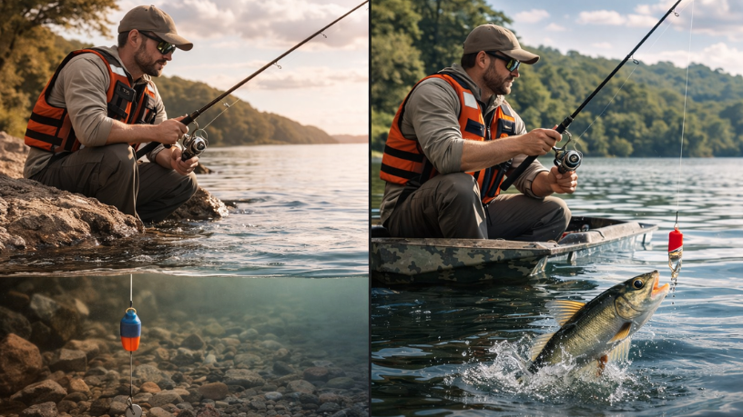 A pesca de fundo e a pesca de superfície possuem técnicas e objetivos distintos, explica Joel Alves.